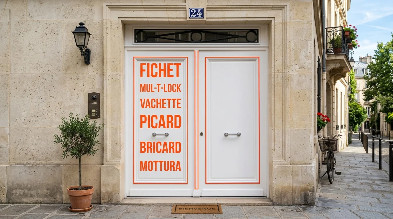 Installateur agréé · double-porte avec plaque des marques posées